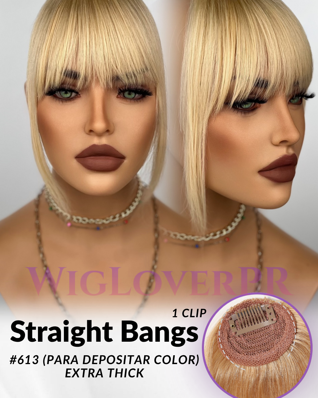 STRAIGHT BANGS / POLLINA RECTA (1 CLIP)