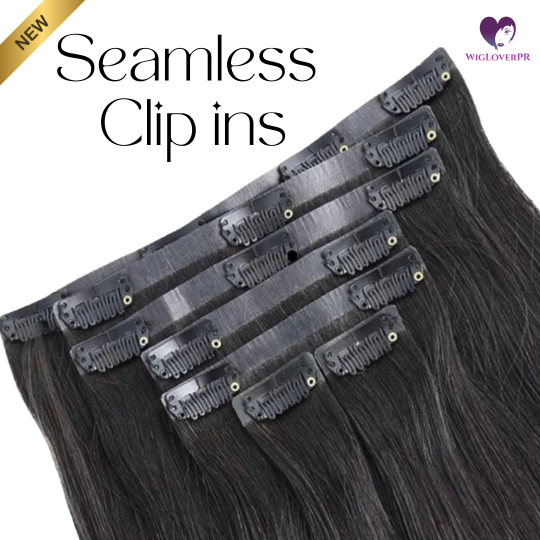 Seamless Clip In Extension Natural Color (1B)