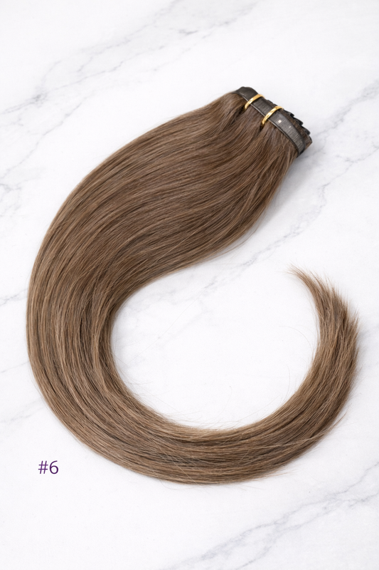 Seamless Clip In Extension Light Brown