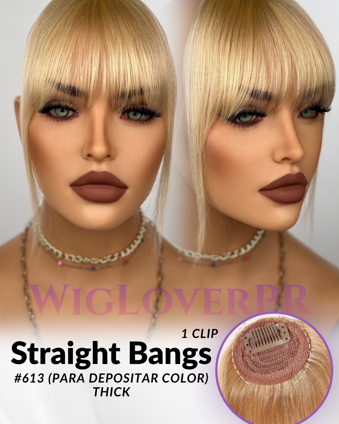 STRAIGHT BANGS / POLLINA RECTA (1 CLIP)