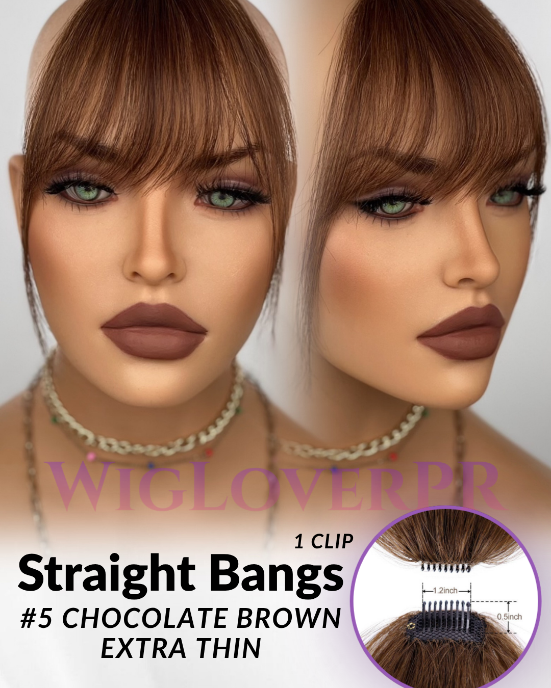 STRAIGHT BANGS / POLLINA RECTA (1 CLIP)