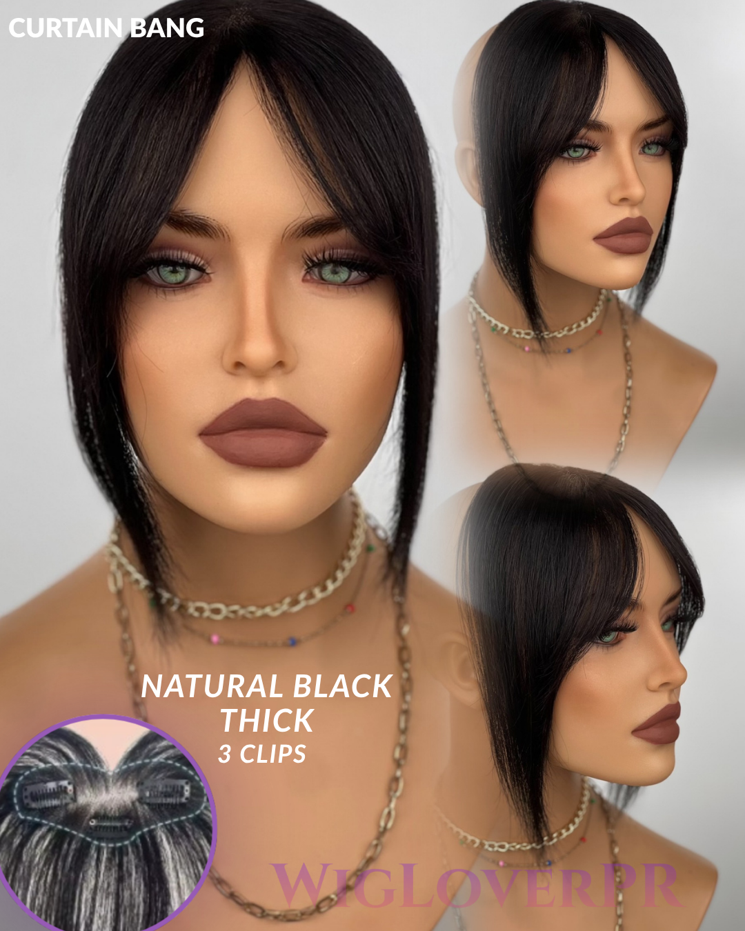CURTAIN BANGS / POLLINA CORTINA (3 CLIPS)