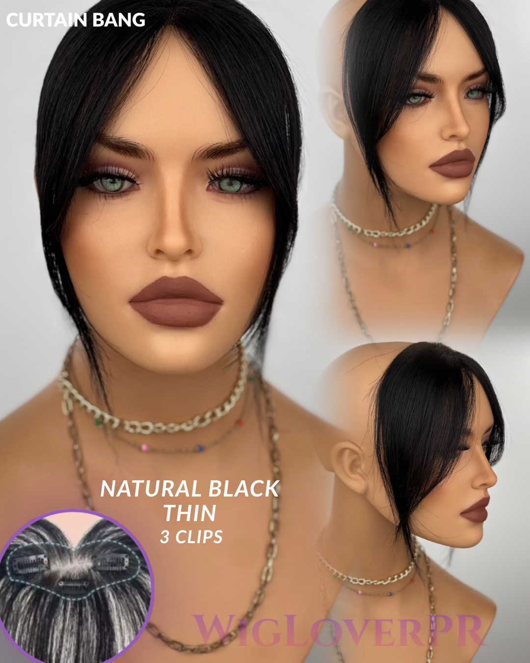 CURTAIN BANGS / POLLINA CORTINA (3 CLIPS)