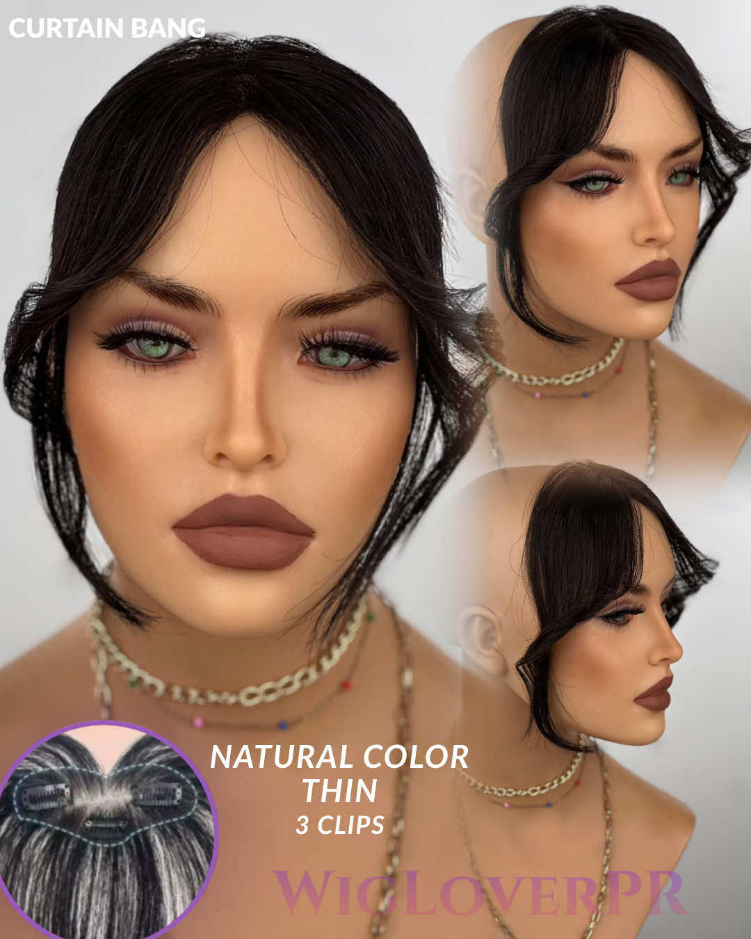 CURTAIN BANGS / POLLINA CORTINA (3 CLIPS)
