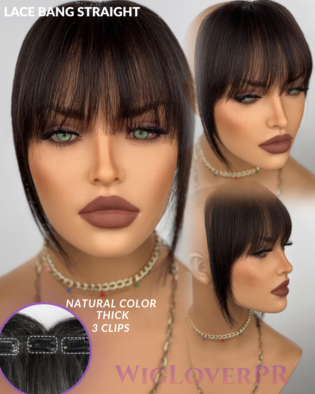 LACE BANG / POLLINA DE ENCAJE (3 CLIPS HORIZONTALES)