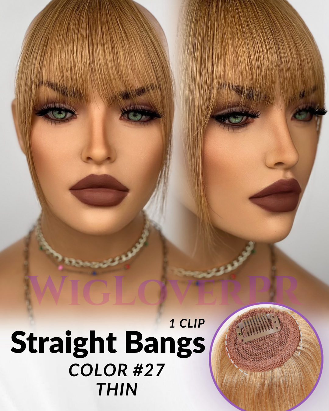 STRAIGHT BANGS / POLLINA RECTA (1 CLIP)