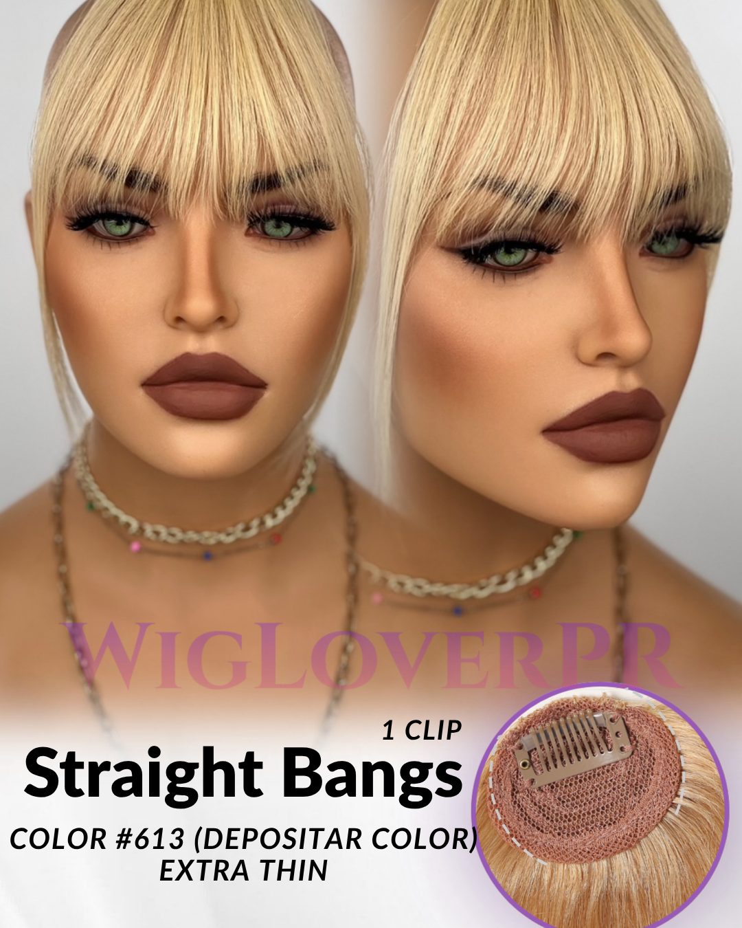 STRAIGHT BANGS / POLLINA RECTA (1 CLIP)