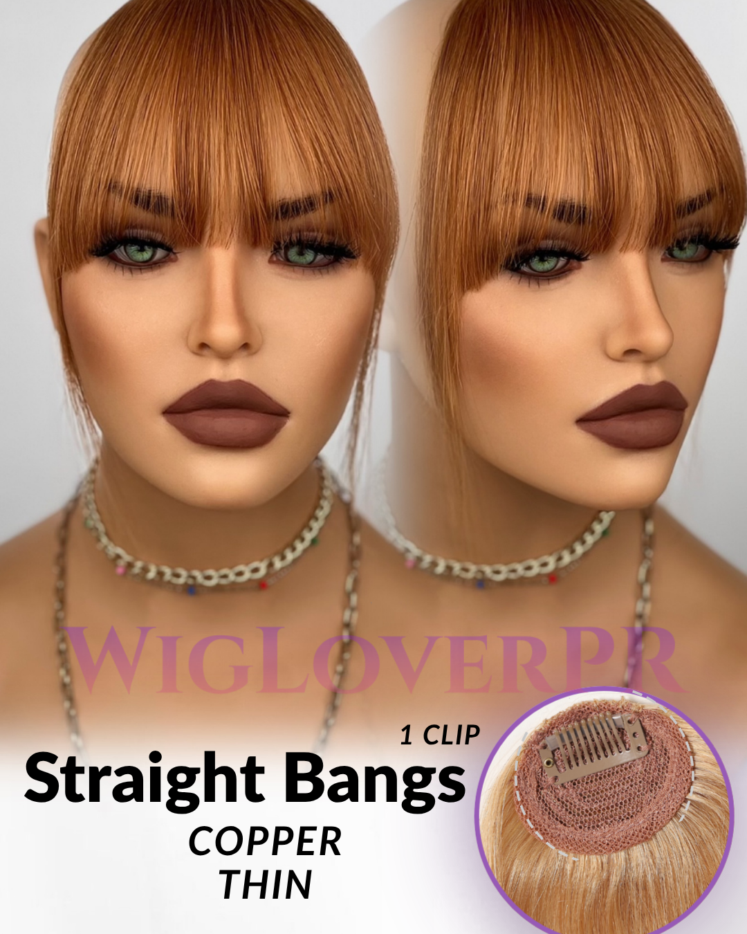 STRAIGHT BANGS / POLLINA RECTA (1 CLIP)